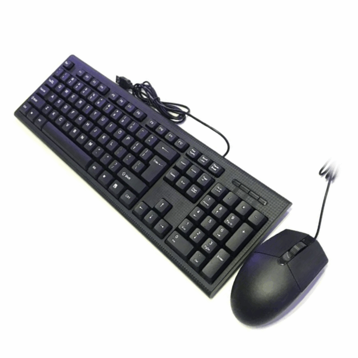 Tastiera QWERTY con Mouse Ambidestro, Tasti Ergonomici per Computer PC TV