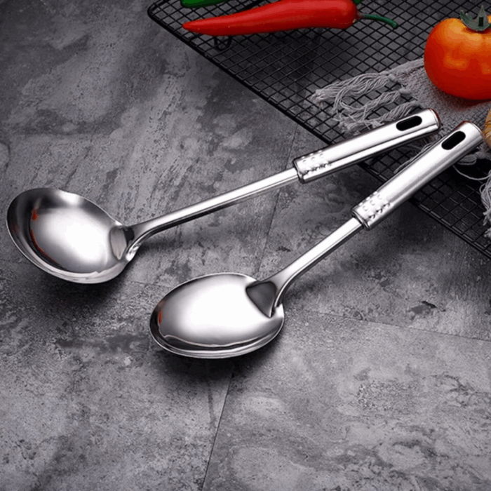 Set 6 Pezzi da Cucina Stand in Acciaio Inox Mensili Utensili per la Casa