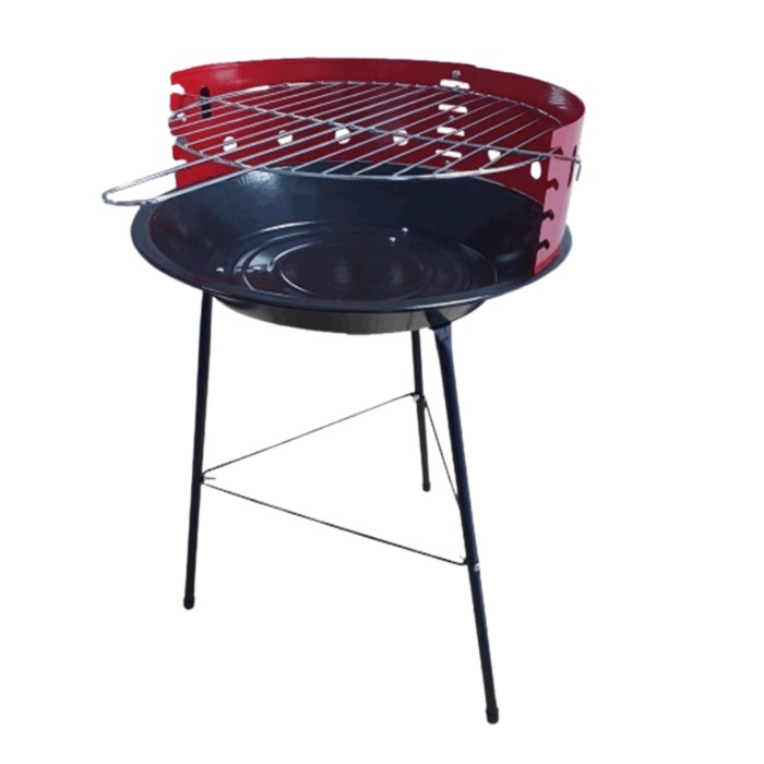 Barbecue a Carbonella BBQ Grill Portatile in metallo con Paravento 33 cm Carbone