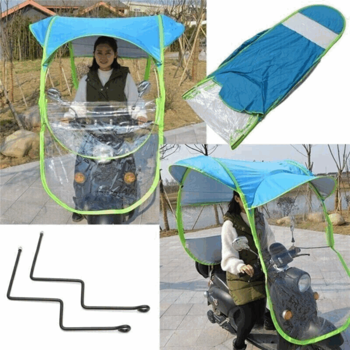 Copertura Antipioggia per Motorino, Scooter, Parasole e Paravento Impermeabile Universale Pieghevole