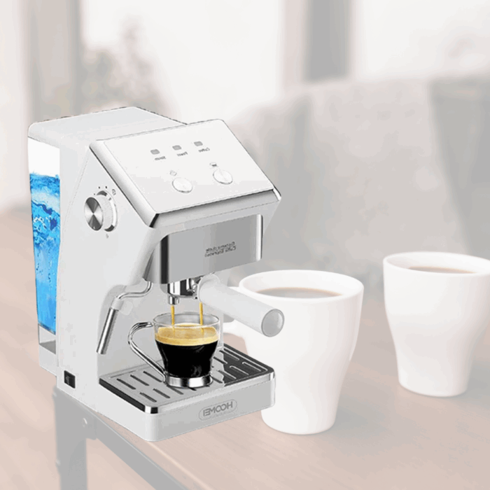 Macchina per Caffè Espresso 1050W Cappuccino 2 Tazze Funzione Schiuma Latte 1,6 Litri