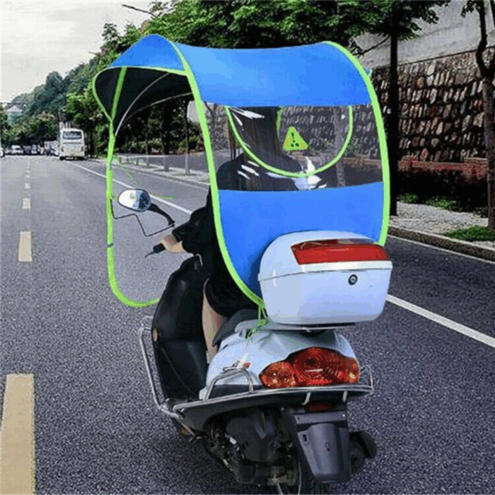 Copertura Antipioggia per Motorino, Scooter, Parasole e Paravento Impermeabile Universale Pieghevole
