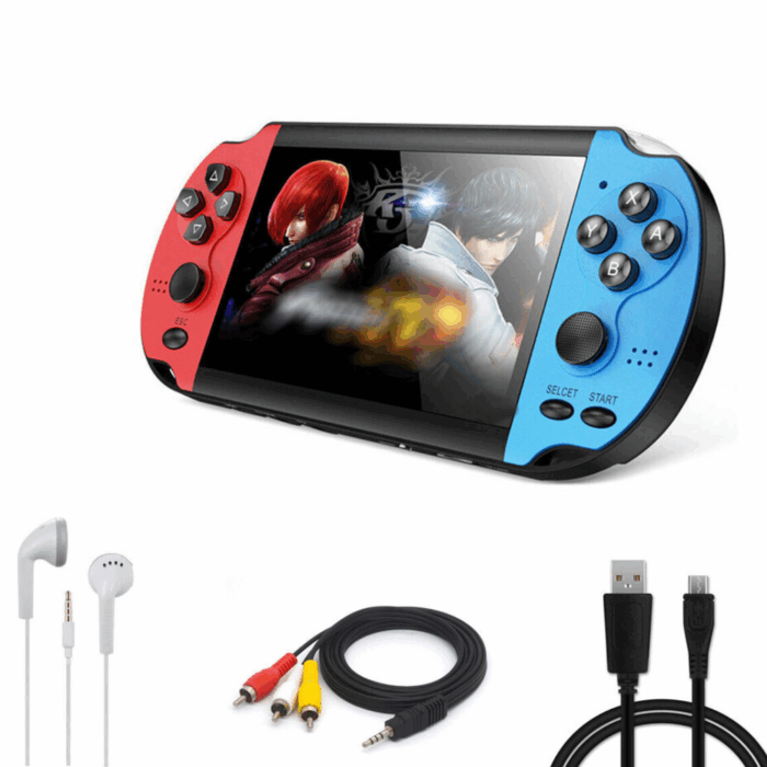 X12 Console di Gioco 7 Pollici 16Gb di Memoria, Portatile con Giochi, Schermo HD LCD Gameboy