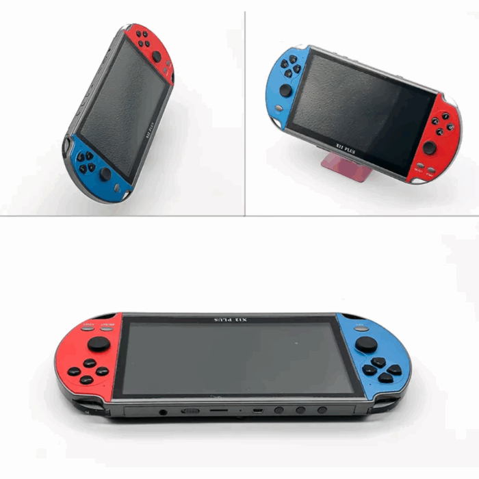 X12 Console di Gioco 7 Pollici 16Gb di Memoria, Portatile con Giochi, Schermo HD LCD Gameboy
