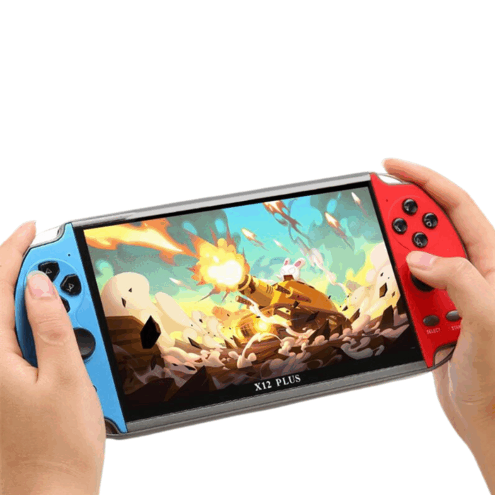X12 Console di Gioco 7 Pollici 16Gb di Memoria, Portatile con Giochi, Schermo HD LCD Gameboy