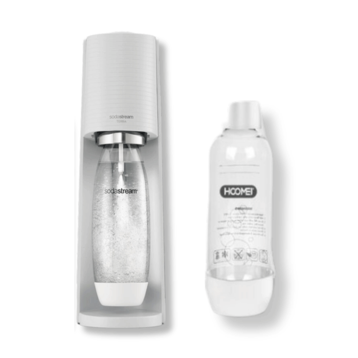 Macchina per Acqua Frizzante con Bottiglia da 1 Litro, Gasatore per Soda CO2 Portatile
