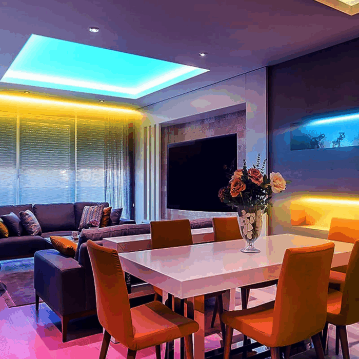 Striscia LED RGB 5 Metri Luci Multicolore Controllo con Applicazione, Telecomando