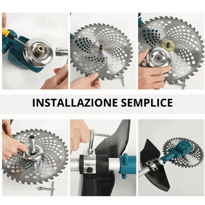 Decespugliatore Doppia Batteria 72V Universale Tagliaerba Elettrico 5 Ah Tagliabordi fino a 10cm