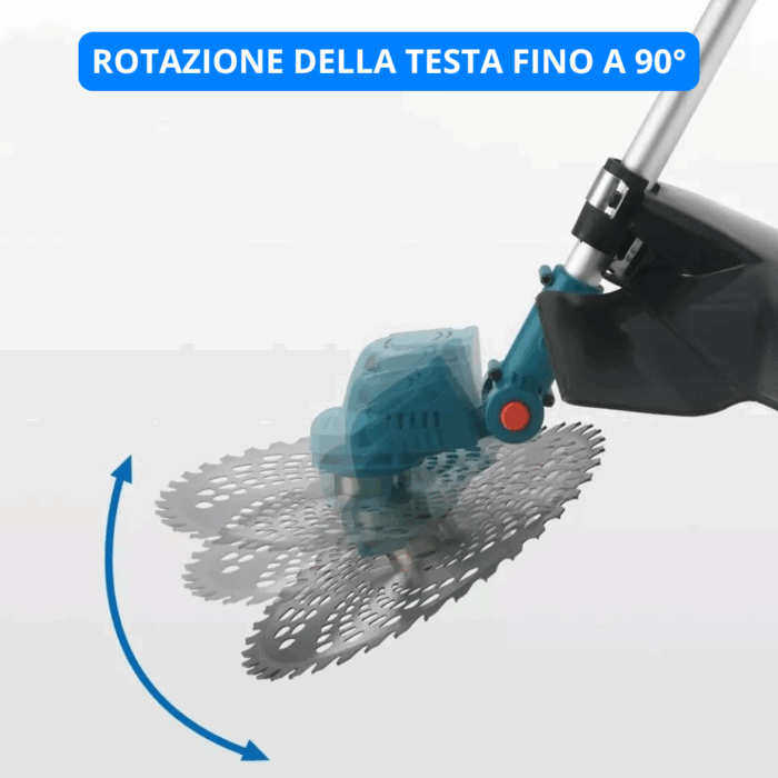 Decespugliatore Doppia Batteria 72V Universale Tagliaerba Elettrico 5 Ah Tagliabordi fino a 10cm
