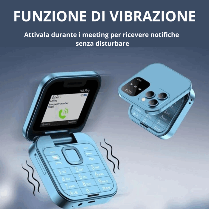 Telefono Cellulare Flip Pieghevole Dual Sim Tastiera GSM 2G, SD fino a 32Gb