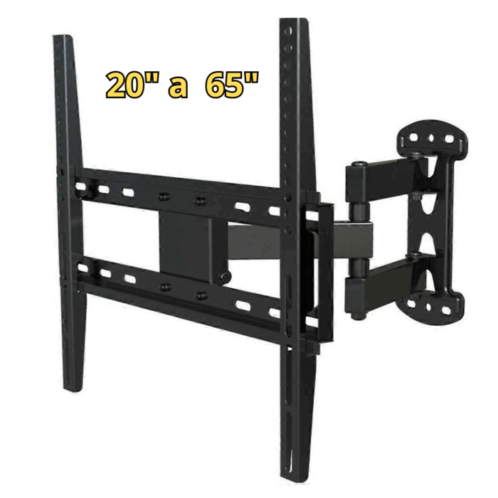 Staffa Porta TV Supporto Monitor Con Braccio Estensibile Da 20 a 65 Pollici Regolabile