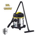 Bidone 20 Litri Aspiratore e Soffiatore 1300W per Solidi e Liquidi in Acciaio Inox