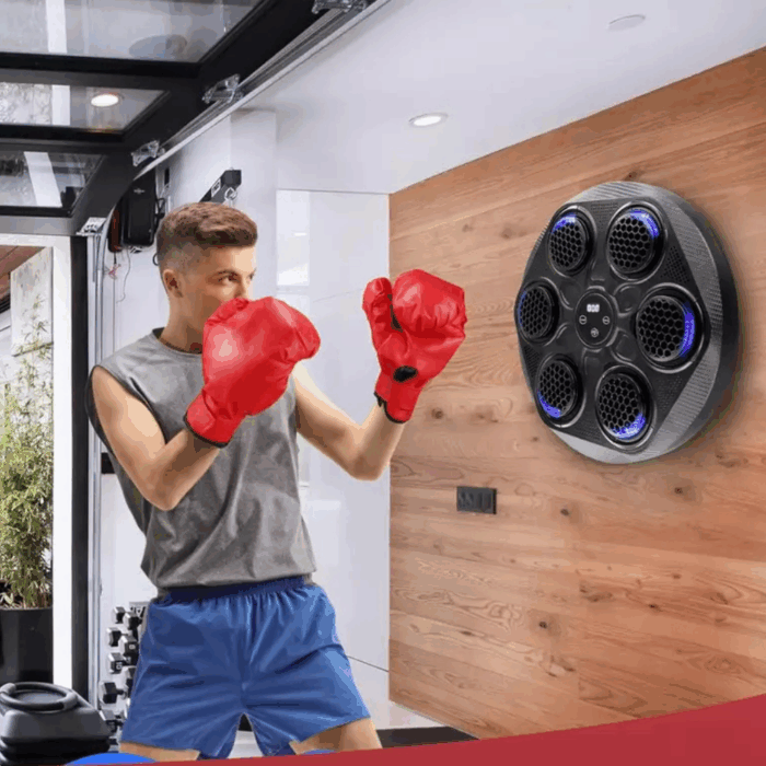 Macchina da Boxe Musicale a Parete con Bluetooth e Guanti | Allenamento per Bambini e Adulti