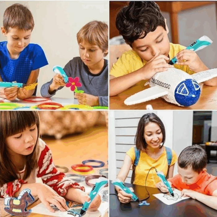 Penna per Stampa 3D , Disegni Tridimensionali con Filamenti Colorati 5V USB Kit Completo per Bambini e Adulti