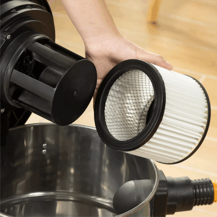 Bidone Aspiracenere 2 in 1 Aspiratore + Soffiatore 600W 10 Litri, Filtro HEPA Lavabile per Pulizia Camini, Stufe a Pellet, BBQ