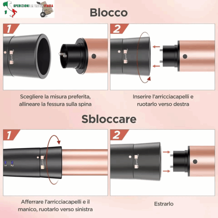 Set Piastre per Capelli 5 Accessori: 3 Coni Arricciacapelli + Piastra Lisciante + Piastra per Onde in Ceramica Antirottura