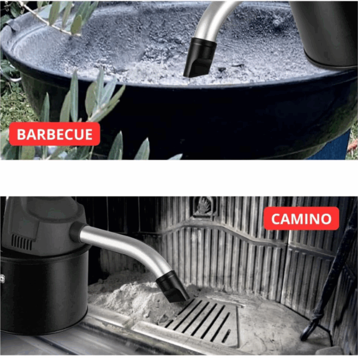 Aspiracenere 4L 600W Portatile con Maniglia, Aspiratore per Pulizia di Stufe a Pellet, BBQ, Camini + Accessori