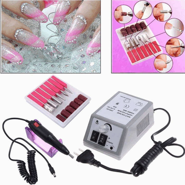 Fresa Unghie Professionale per Manicure, Pedicure, Ricostruzione, Gel, Lima Elettrica Kit Completo