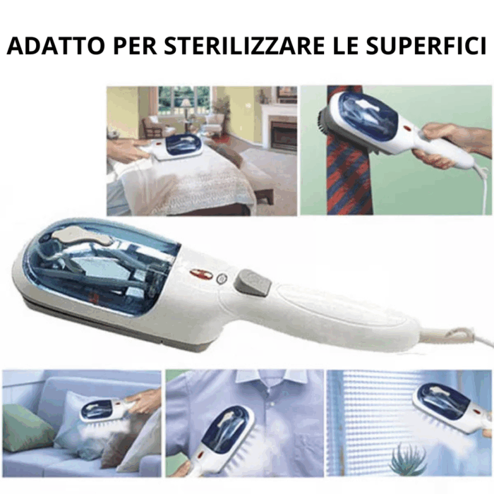 Ferro da Stiro Verticale 800W a Caldaia Manuale 55ml, Sterilizzatore, Riscaldamento Veloce, Portatile
