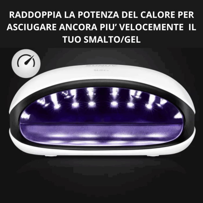 Lampada LED per Unghie UV 48W Asciugatrice per Gel, Manicure, Semipermanente con Timer, Display LCD, Sensore, Fornetto