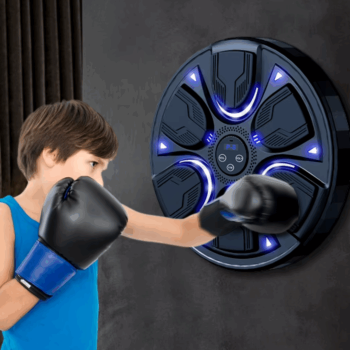 Macchina da Boxe Musicale a Parete con Bluetooth e Guanti | Allenamento per Bambini e Adulti