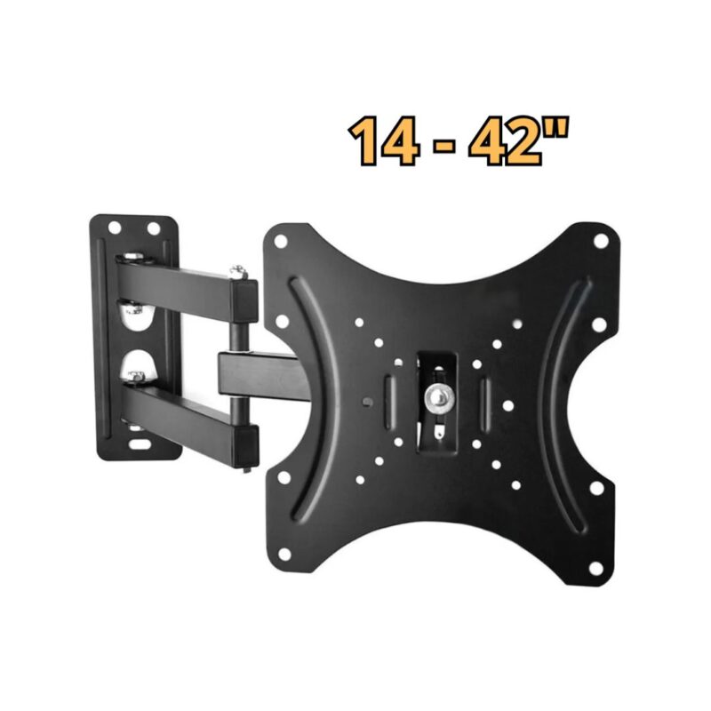 Staffa Porta TV Supporto Monitor, Braccio Estensibile Da 14 a 42 Pollici Regolabile