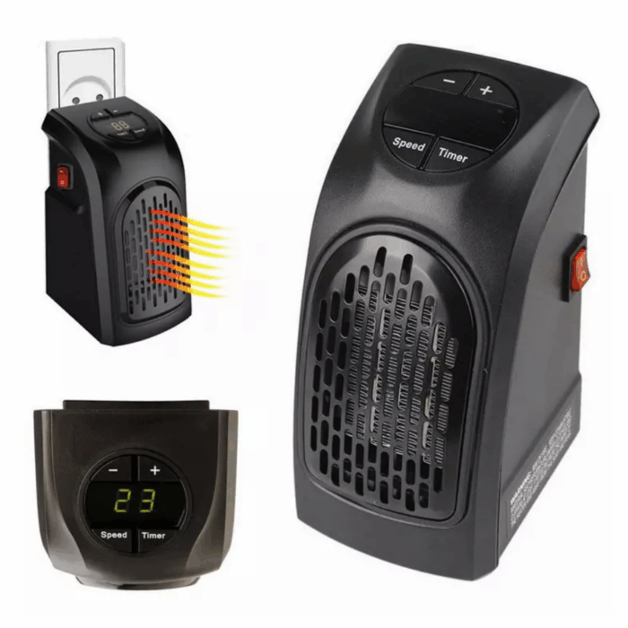 Stufa Elettrica Portatile a Presa 400W – Basso Consumo per Riscaldamento Rapido di Stanze
