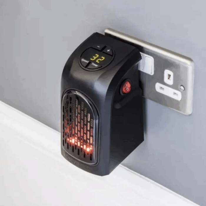 Stufa Elettrica Portatile a Presa 400W – Basso Consumo per Riscaldamento Rapido di Stanze