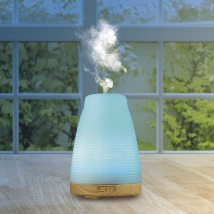 Diffusore Zen di Oli Essenziali e Aromi Con Umidificatore e Luci Colorate, Igienizzante Aria, Aromaterapia, Cromoterapia