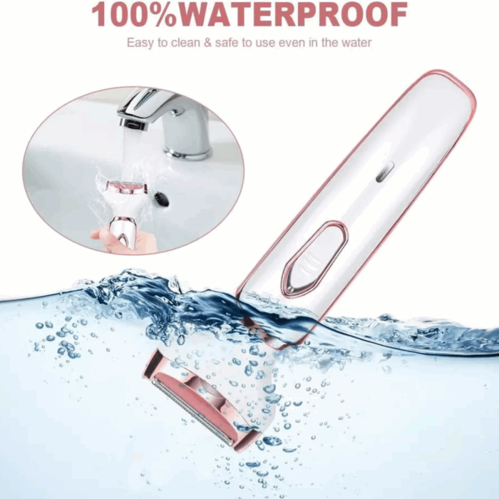 Epilatore 4 in 1 | Rasoio Elettrico Donna con Testine Intercambiabili USB | Peli Corpo e Viso