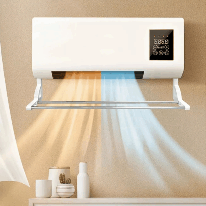Termoconvettore 1500W Climatizzatore da Parete | Stufa a Basso Consumo con Asse Stendipanni