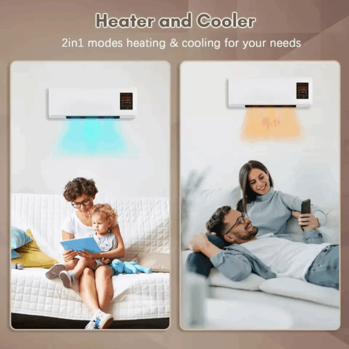 Termoconvettore 1500W Climatizzatore da Parete | Stufa a Basso Consumo con Asse Stendipanni