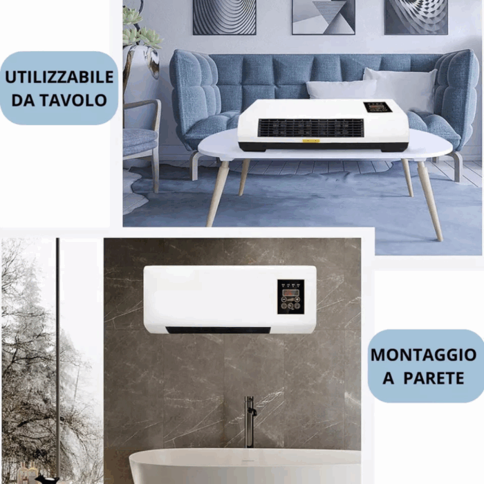 Termoconvettore 1500W Climatizzatore da Parete | Stufa a Basso Consumo con Asse Stendipanni