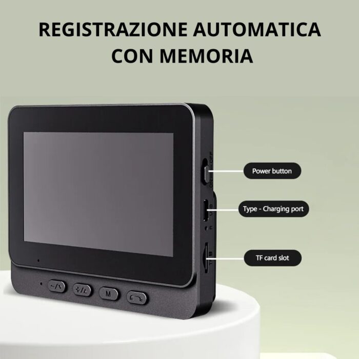 Campanello Wireless con Telecamera 1080P | Videocitofono da Appoggio con Schermo 4.3" Infrarossi