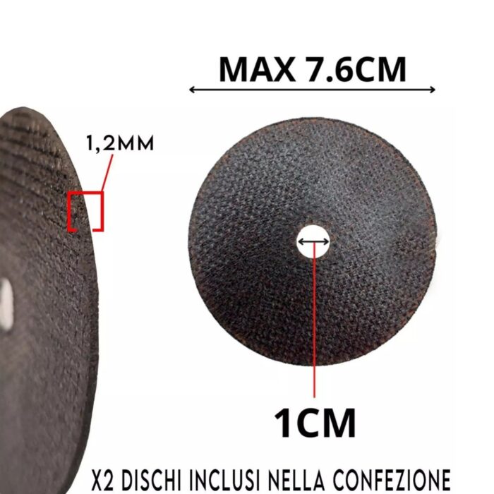 Mini Smerigliatrice Flex Doppia Batteria 48V | Portatile con 2 Dischi 76mm + Valigetta
