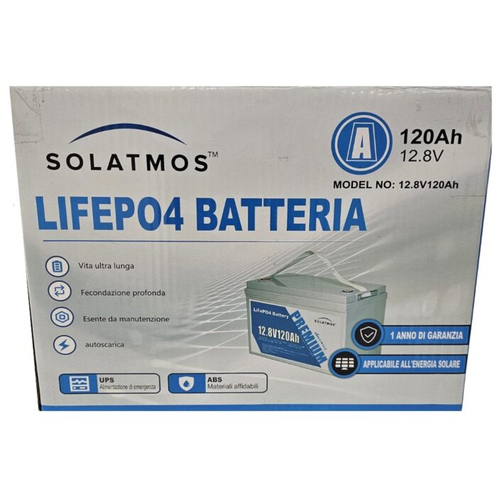 Batteria 120Ah a Litio 12.8V | Accumulo per Impianto Fotovoltaico per Baite, Camper, Villa