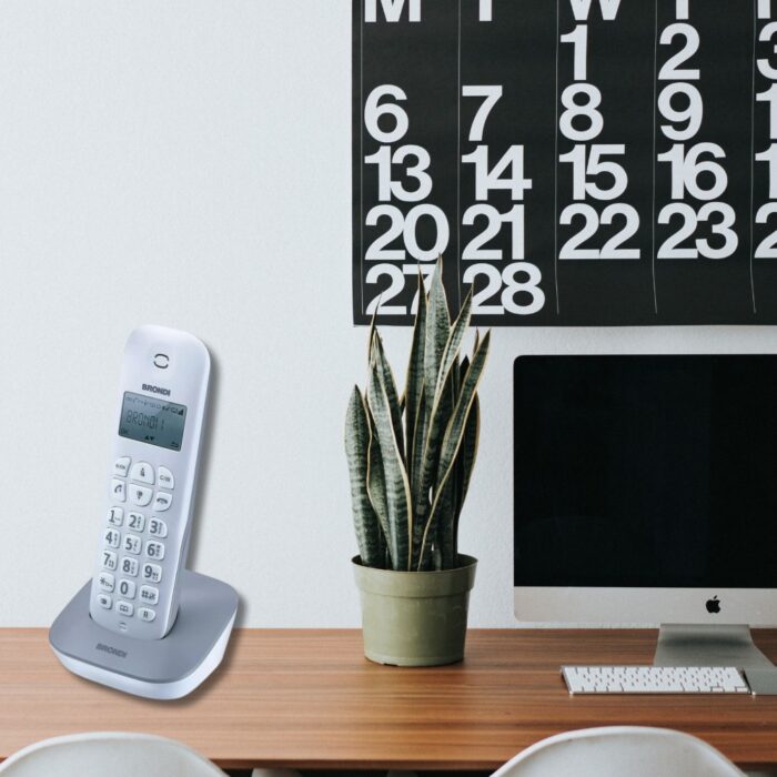 Coppia di Telefoni Fissi Cordless BRONDI | Portatile Senza Fili con Basi