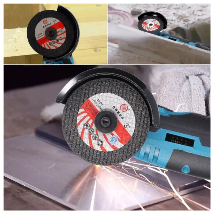 Mini Smerigliatrice Flex Doppia Batteria 48V | Portatile con 2 Dischi 76mm + Valigetta