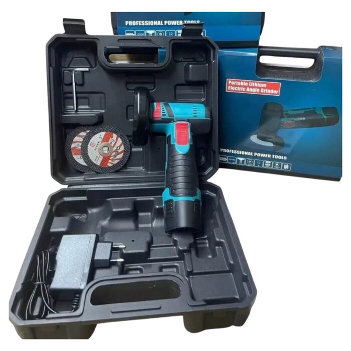 Mini Smerigliatrice Flex Doppia Batteria 48V | Portatile con 2 Dischi 76mm + Valigetta