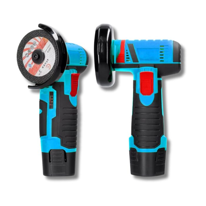 Mini Smerigliatrice Flex Doppia Batteria 48V | Portatile con 2 Dischi 76mm + Valigetta