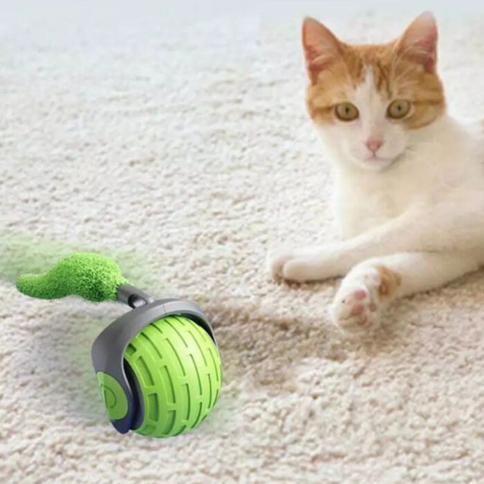 Palla Rotante Interattiva con Coda per Gatti | Speedy Tail Gioco Ricaricabile USB