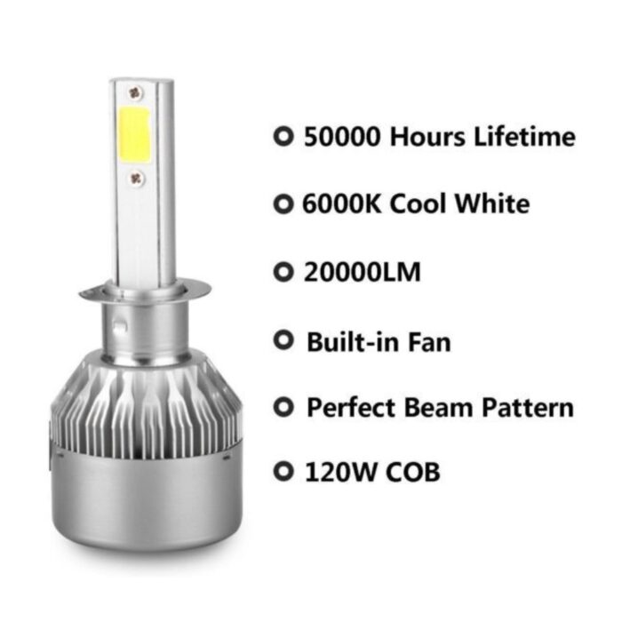 Coppia Lampadine LED H1 C6 per Auto, Moto | Faretti 36W Luce Bianca 6000K