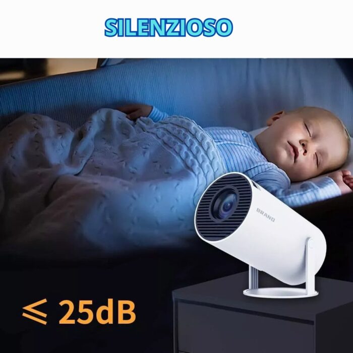 Proiettore con 2 Joystick 4K Bluetooth Wi-Fi | Riflettore Regolabile per Giochi, Film, Serie con Telecomando