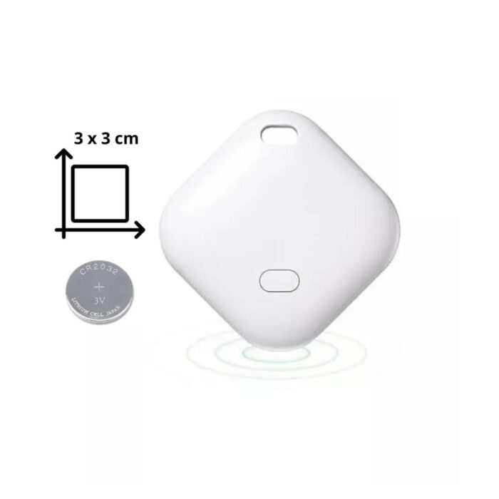 Mini Localizzatore GPS Bluetooth per IOS | Dispositivo di Localizzazione Tracker, Trova Oggetti, Animali, Bambini