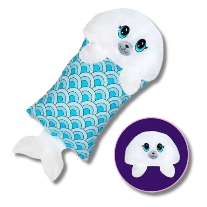 Federa per Cuscino 2 in 1 con Peluche Rimovibile | Copricuscino Soffice Gioco per Bambini