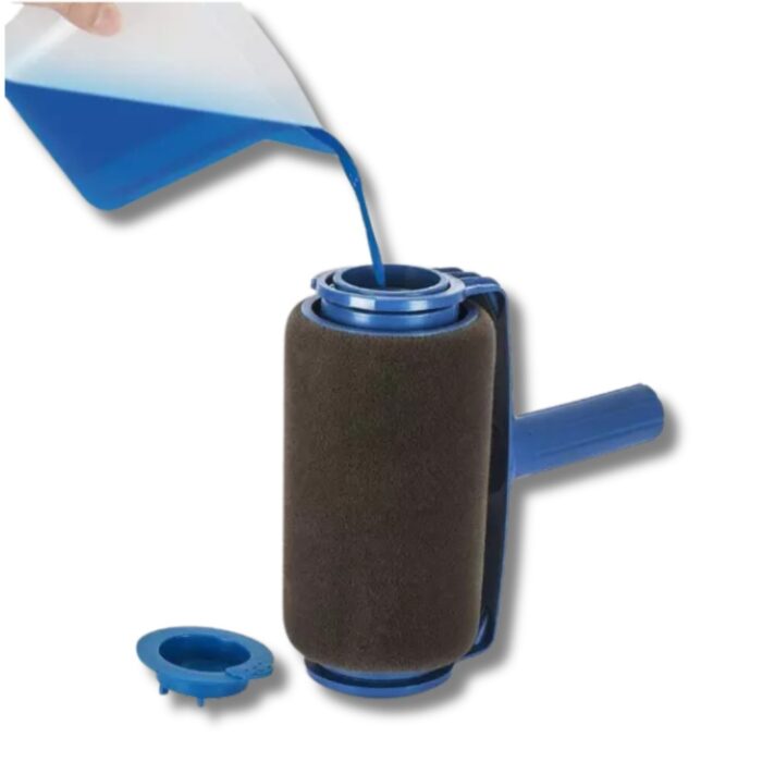 Set 6 pz Pittura con Rullo Anti Gocciolamento | Serbatoio Ricaricabile per Vernice