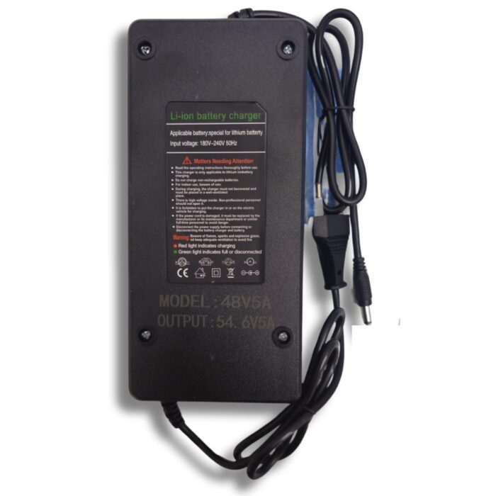 Caricabatterie a Litio 6V 48V 5A | Caricatore Rapido Input 180v-240v 50hz per Monopattini, Biciclette Elettriche