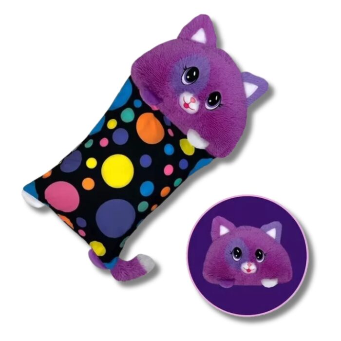 Federa per Cuscino 2 in 1 con Peluche Rimovibile | Copricuscino Soffice Gioco per Bambini