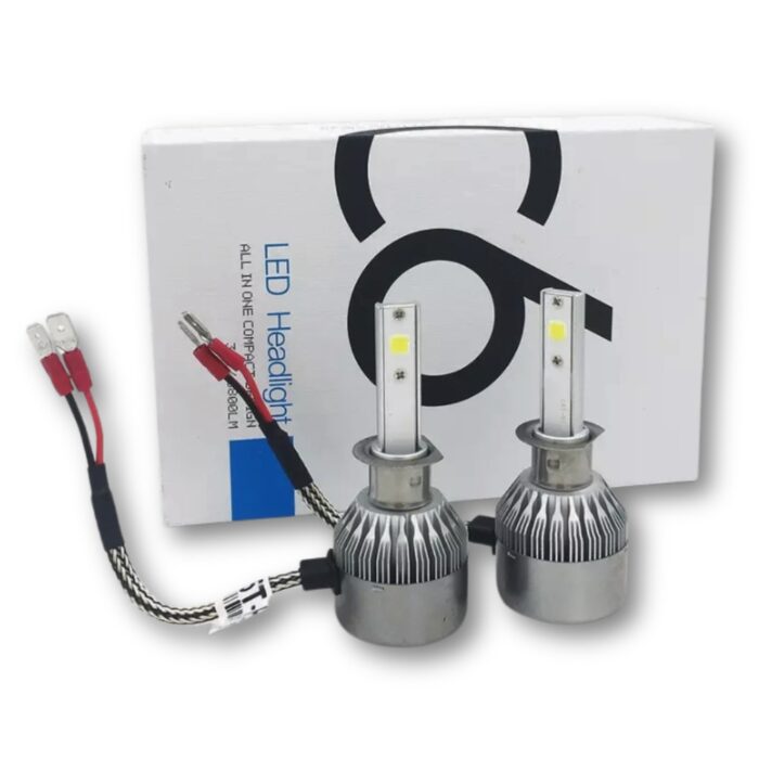 Coppia Lampadine LED H8/H9/H11 C6 per Auto, Moto | Faretti Luce Bianca 6000K 3800LM