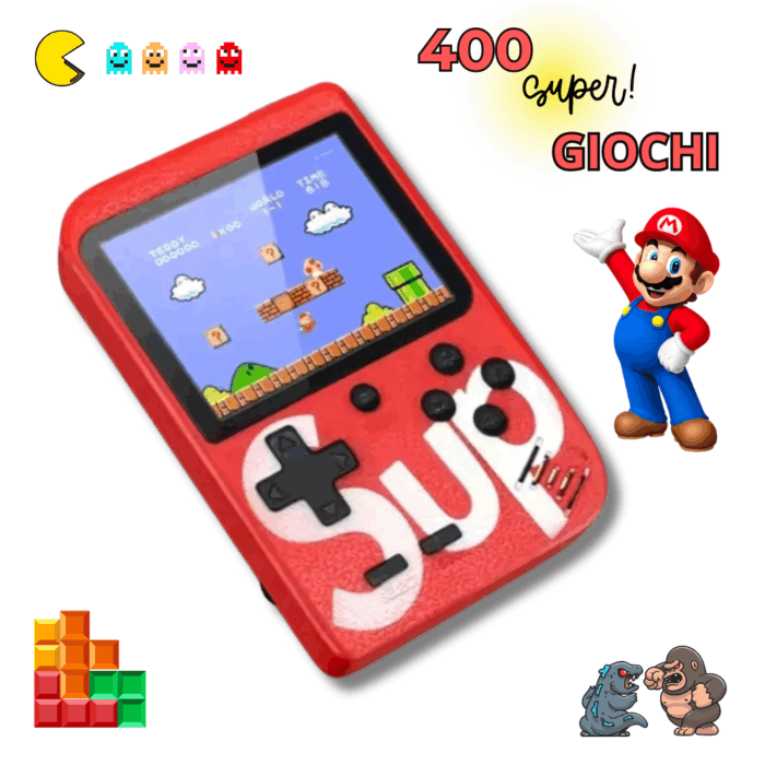 Game Boy Console 400 Giochi 8 Bit | Videogame Retrò SUP Schermo TV Portatile